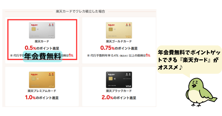 alt"楽天カード種類の図"