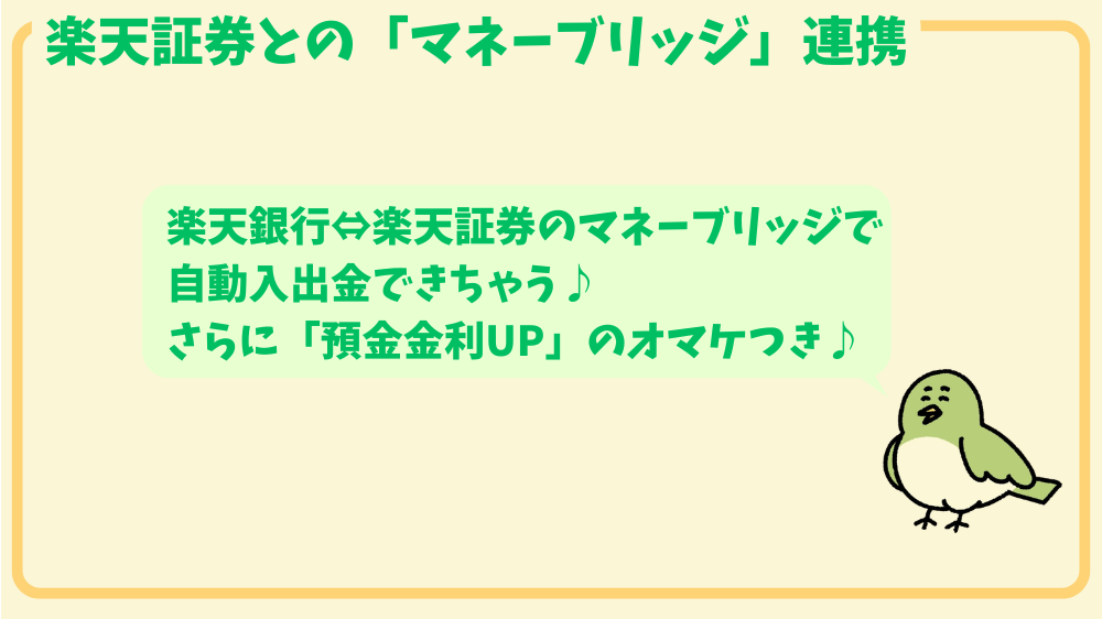 alt"楽天証券とマネーブリッジ連携"