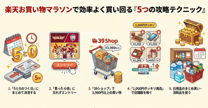 alt"お買い物マラソン5つの攻略テクニック"