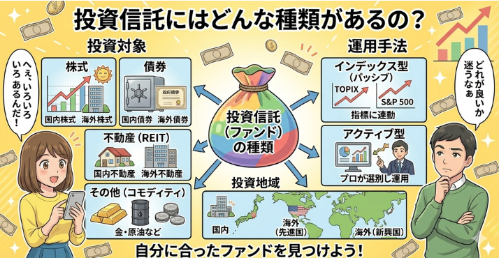 alt"投資信託はどんな種類がある？"