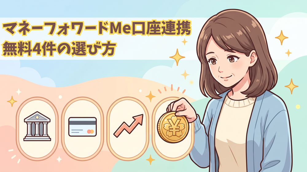 alt"マネーフォワードMe口座連携 無料4件の選び方"