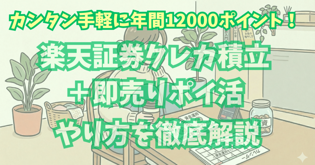 alt"楽天証券クレカ積立＋即売りポイ活アイキャッチ"
