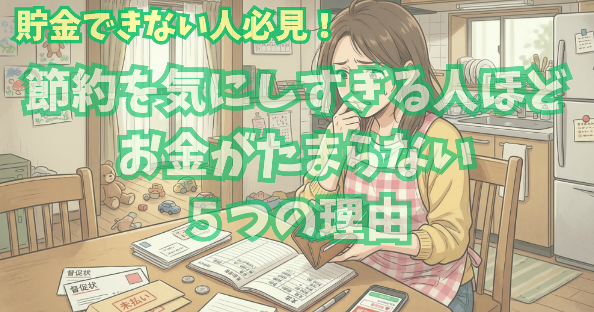 alt"節約を気にする人がお金がたまらない5つの理由"