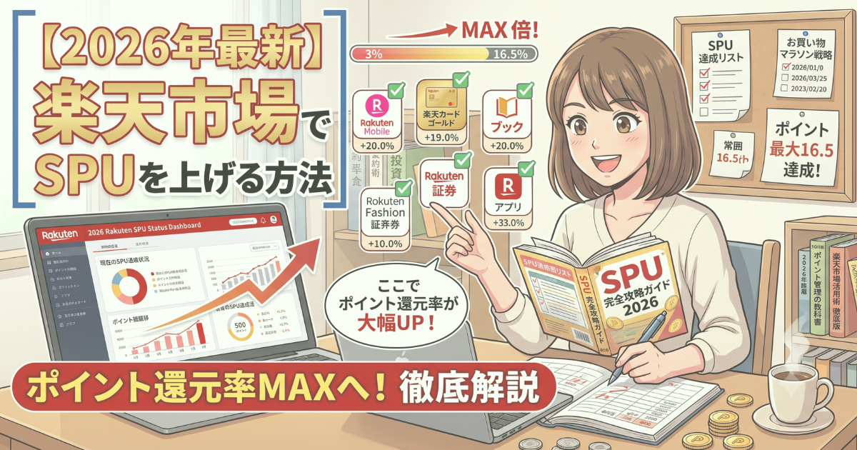 alt"2026年最新版 楽天市場でSPUを上げる方法"